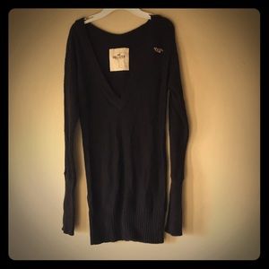 Dark Brown V-neck Sweater